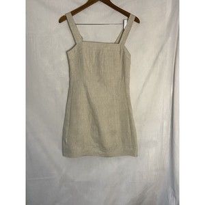 NWT DISSH LENORE BEIGE LINEN MINI DRESS Sz 6